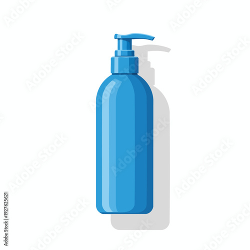 Blue Pump Dispenser Bottle for Personal Care or Hand Sanitizer