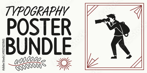 A vintage poster bundle featuring a man playing a trombone with a musical note design. Vector