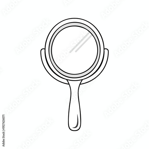 Stylish Handheld Mirror with Elegant Frame for Personal Care and Makeup