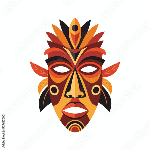 Vibrant Traditional Mask Art for Cultural and Artistic Projects