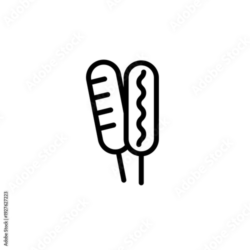 Food and drink web icons in line style. Meal, restaurant, dishes, fruits, fastfood, burger, pizza, coffee, sandwich, collection. Vector illustration.