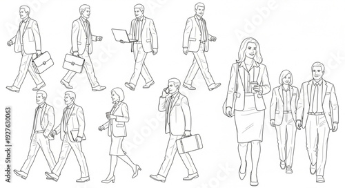 Group of People Walking Together.