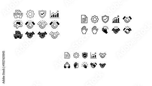 Assorted icons depicting various emotions and symbols of communication and connection isolated on transparent background