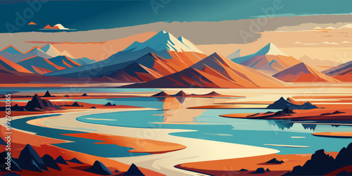 sunset in the mountains