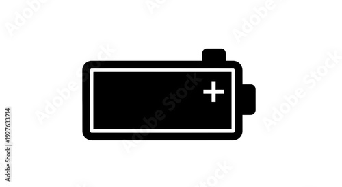 Battery Icon Symbol Charging Positive Sign.