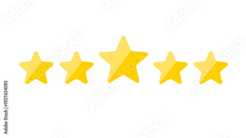 Customer satisfaction and product rating symbol with golden star icon, premium quality concept for reviews, feedback, evaluation, trust badges, marketing, branding, and business promotion design