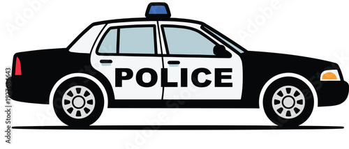 Emergency Response Vehicle Vector Set, Police Car Silhouette, Fire Truck, Ambulance, and Public Bus Icons, Law Enforcement Patrol, Rescue Transport