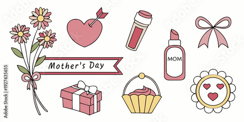 A delightful assortment of valentine's day gifts and decorations Vector