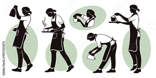 Group of people engaged in various activities in a public space Vector