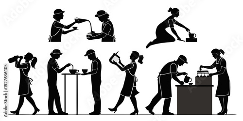 Diverse group of people engaged in various activities and professions Vector