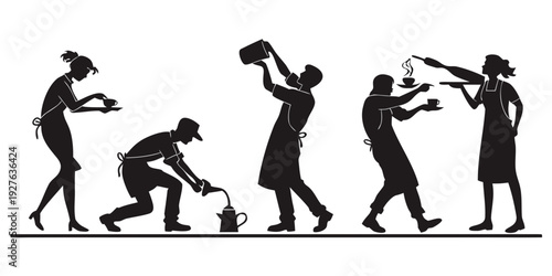 Evolution of man illustrated through various stages of development and activity Vector