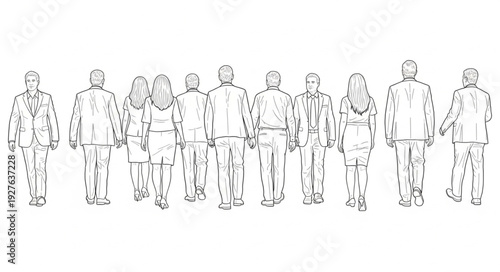 Group of People Standing Together.