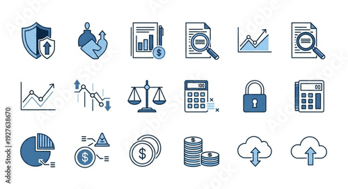 Financial analysis and business data security with cloud computing and investment strategies.