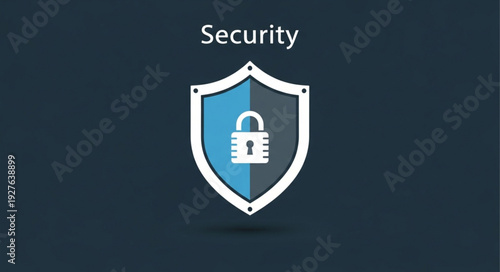 Security shield icon representing protection and safety against threats and risks.