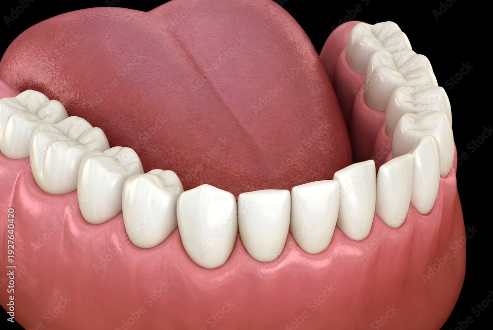 Fototapeta premium Human Mouth Dental Anatomy 3D Rendering