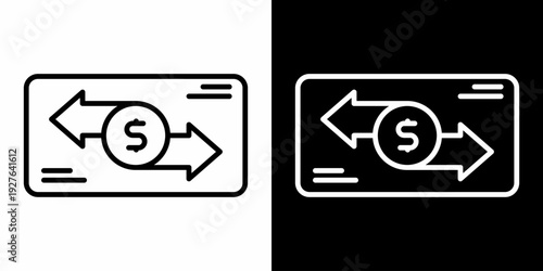 Transaction White Icon Set Design