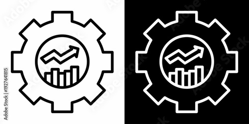 Business Impact White Icon Set Design