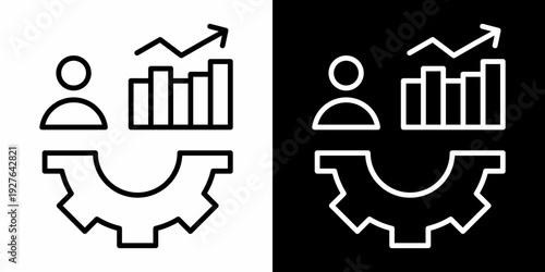 Self Development White Icon Set Design