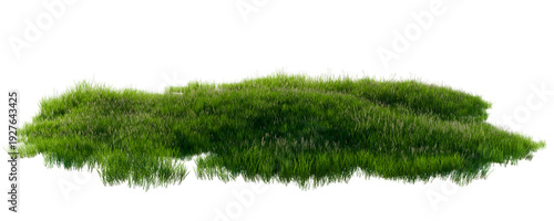 Panel kuchenny z motywem Isolated Patch Of Lush Green Grass With Natural Texture And Tall Blades