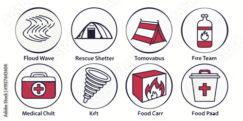 Assorted food items with various dietary symbols and restrictions Vector