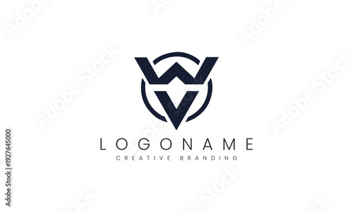 Minimalist WV Logo for Branding and Identity.