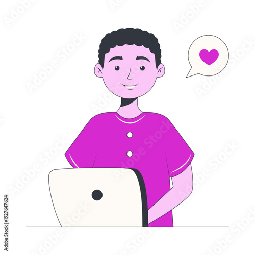 Creative Business Idea. Isolated on White Background. Flat Vector Character.