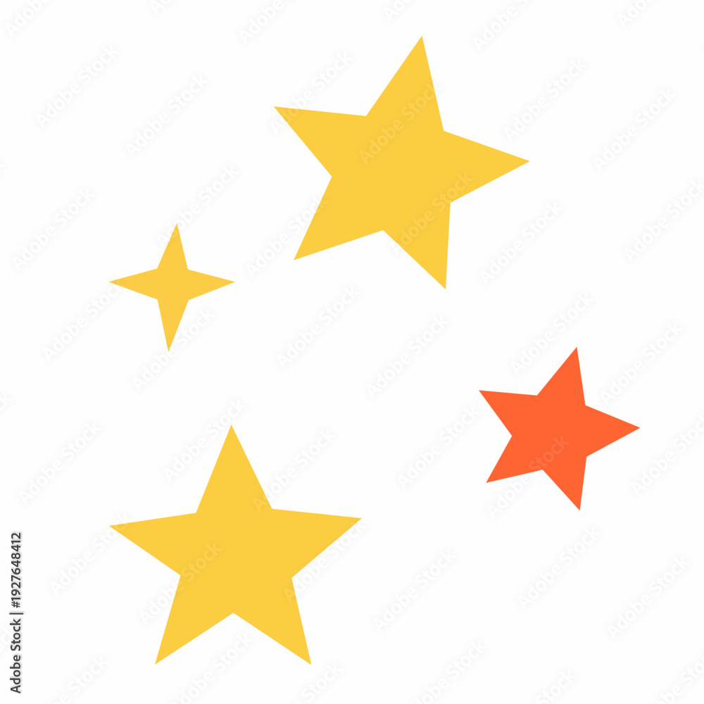 Fototapeta premium Star Icon in Flat Style for Music Decor