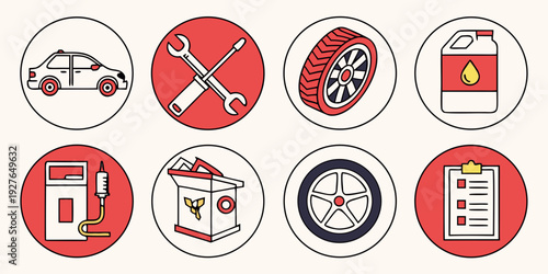 A collection of various prohibition and restriction signs with different symbols. Vector