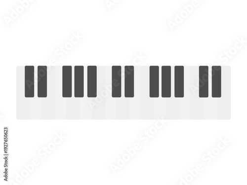 シンプルなピアノの鍵盤　イラスト
