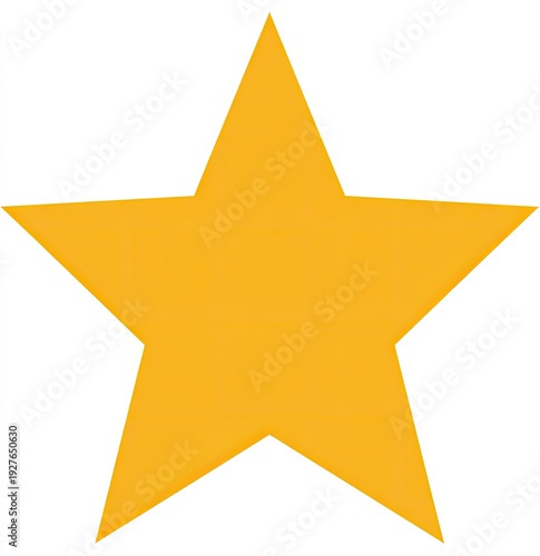 A five-pointed golden star against a clean white background, simple and cheerful
