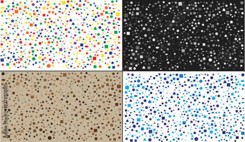 Vibrant and playful confetti scattered across bright backgrounds, celebrating joy and festivity.