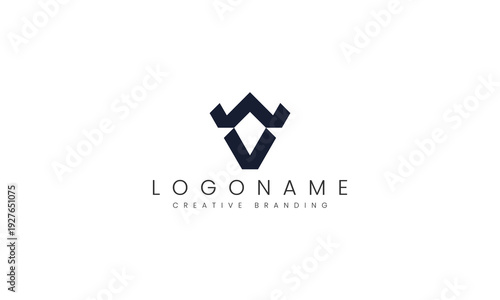 Minimalist WV Logo for Branding and Identity.