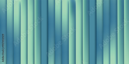 Ripple glass gradient background design in vector format. Neon colors, light green, dark green, turquoise. Vertical lines concept with glass texture. Modern futuristic background.