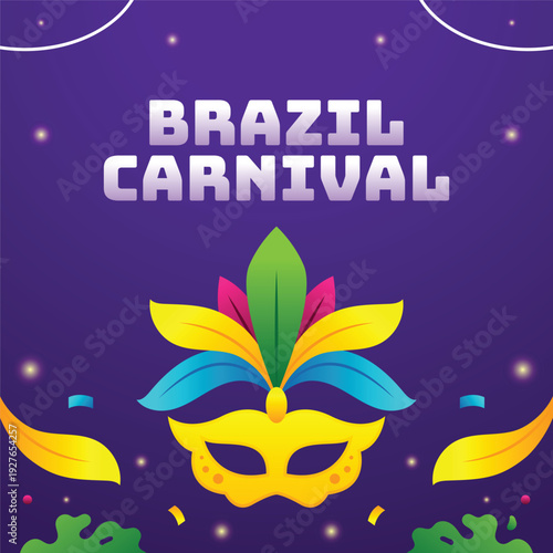 Brazil Carnival Day Realistic Design Background Event