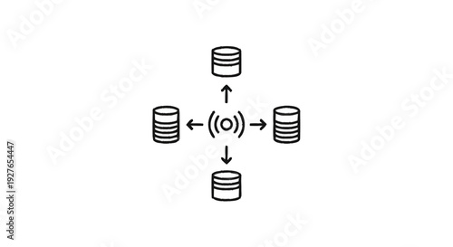 Database Replication and Distribution Network Diagram.