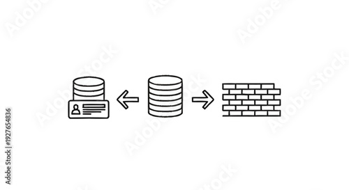 Database security and access control illustration.