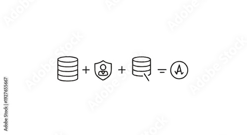 Database Security and Access Control Concept Illustration.