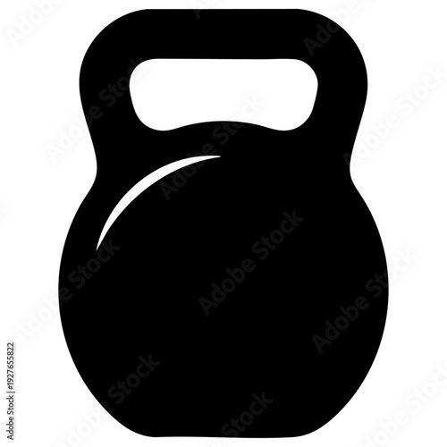 Black kettlebell for strength training and fitness