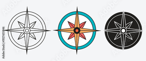 Premium Compass Vector Icon Navigation Direction Symbol For Travel And Adventure Design