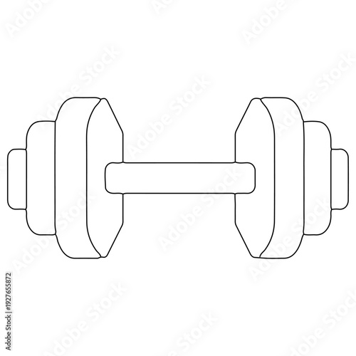 Modern dumbbell for fitness and strength training