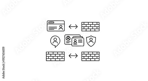 Digital Identity Protection and Network Security Concept.