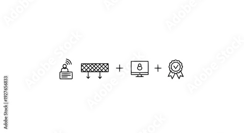 Digital Marketing Strategy Icons Representing Online Advertising and Success.