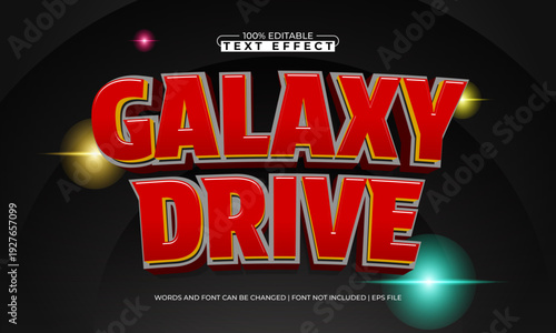 Galaxy Drive Editable Text Effect - Futuristic Sci Fi Typography for Space and Game Design