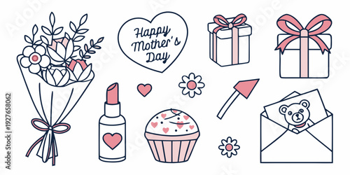 A delightful assortment of colorful gifts and festive decorations for a special occasion Vector