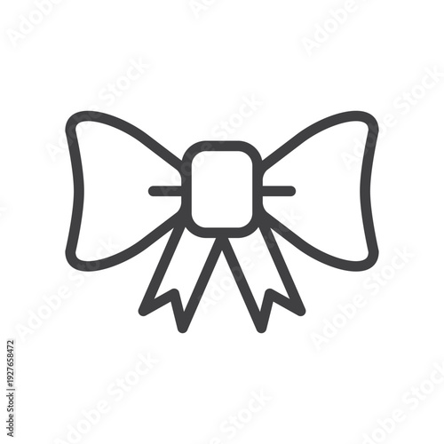 Bow tie icon concept isolated flat style design.