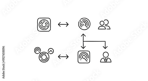Diagram illustrating data flow and user interaction in a system.