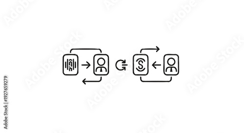 Diagram illustrating data flow and user interaction in a system.