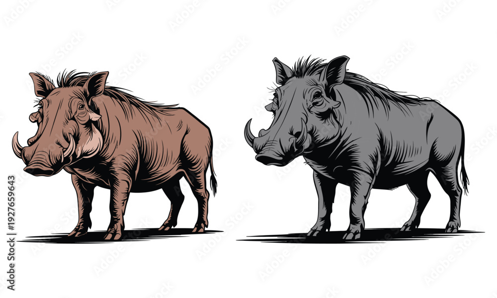 Obraz premium warthog vector