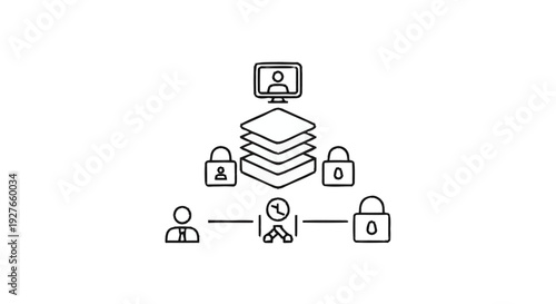 Digital Security and Data Protection Concept Illustration.