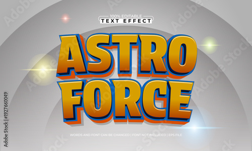 Astro Force Editable Text Effect - Futuristic Sci Fi Typography for Space and Game Design